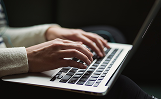 Person working on laptop